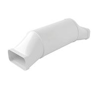 La Ventilazione STK157B Silenziatore acustico eccentrico per cappe e canalizzazioni rettangolari 150x70 mm. colore bianco.
