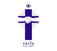 la vera fede e la religione uniscono le persone Adesivi con scritte 47.6x92.4cm Decorazione carrozzeria auto Blu scuro