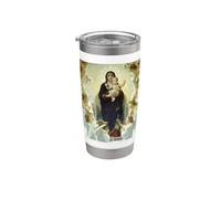 La Vergine con Angeli Dipinto di William Bouguereau 1900 Bicchiere termico in acciaio inox doppia parete
