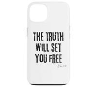 La verità ti renderà libero Giovanni 8:32 Bibbia Libertà Fede Custodia per iPhone 13