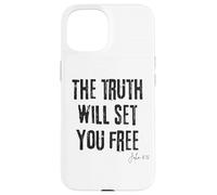 La verità ti renderà libero Giovanni 8:32 Bibbia Libertà Fede Custodia per iPhone 15