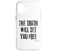 La verità ti renderà libero Giovanni 8:32 Bibbia Libertà Fede Custodia per iPhone 16 Plus