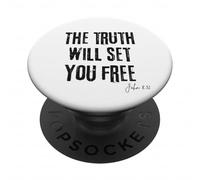 La verità ti renderà libero Giovanni 8:32 Bibbia Libertà Fede PopSockets PopGrip Adesivo