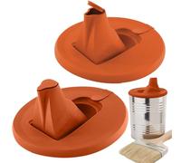 La vernice può versare il beccuccio - colore versare l'espettorato, 2 confezioni di coperchi per contenitori di vernice, guarnizione sicura con ugello integrato, impedisce fuoriuscite di colpi