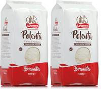 La Veronese | Polenta di Mais Bianco Bramata, Polenta Bianca Ottenuta Dalla Macinazione di Mais Bianco, Prodotto Senza Glutine, Adatta A Piatti di Pesce, Tempi di Cottura Minimi 40 Minuti, 1000g