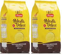 La Veronese | Polenta Veloce Gialla, Farina Non Precotta Pronta in 5 Minuti, Senza Glutine, Ottenuta dalla Macinazione di Mais Selezionato Italiano, Polenta Veloce Gialla, 500g (Confezione da 2)