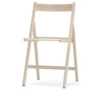 4x sedia in legno pieghevole di faggio colore bianco da giardino