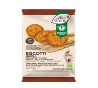 La Via Del Grano - Bio Biscotti al Muesli con Semi di Lino e di Papavero, 300 grammi