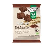 La Via Del Grano - Biscotti con Cocco e Cacao, 300 grammi
