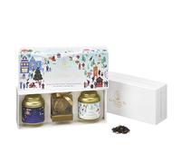 La via del Tè - Confezione regalo Christmas Tea in scatola regalo bianca con 2 lattine da 40 grammi e un infusore dorato in scatolina regalo - Edizione Limitata 2025
