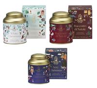 La via del te - Set 3 tè di Natale in lattina: Very Christmas, white Christmas, Racconto Di Natale, in lattine grafica natalizie 300 gr. (100 x 3) - Edizione limitata