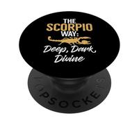 La Via dello Scorpione Deep Dark Divine Scorpio PopSockets PopGrip Adesivo