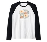 La Via La Verità La Vita Giovanni 14:6 | Retro Floreale Maglia con Maniche Raglan