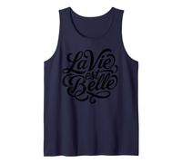 La Vie EST Belle Francese Vita è Bella Script Canotta