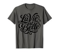 La Vie EST Belle Francese Vita è Bella Script Maglietta