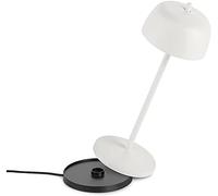 LA VILLE LUMIÈRE Theta Lampada da Tavolo Ricaricabile Wireless [Designed by Zafferano], Duratura, LED Touch Dimmerabile Luce 2700-4000K, Base di Ricarica a Contatto, Alluminio, LVL (Bianco)