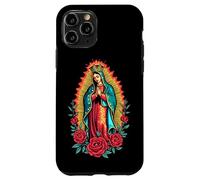 La Virgen di Guadalupe con Rose e Aura Dorata Custodia per iPhone 11 Pro