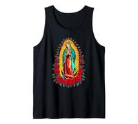 La Virgen di Guadalupe Messicana con Rose Rosse Canotta