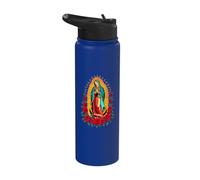 La Virgen Di Guadalupe Messicana Con Rose Rosse Stainless Steel Insulated Water Bottle