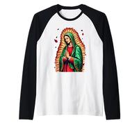 La Virgen di Guadalupe Messicana, Fede Cristiana Maglia con Maniche Raglan