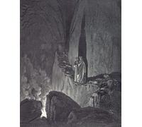 La visione dell'inferno. Illustrazione di Gustave Dore per Inferno di Dante Alighieri la prima parte dell'epica trilogia di poemi narrativi The Divine Comedy. Stampa poster di Ken Welsh (12 x 15)