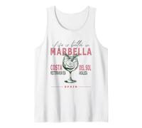 La vita a Marbella è migliore in Costa del Sol Andalusia Souvenir Canotta