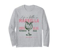 La vita a Marbella è migliore in Costa del Sol Andalusia Souvenir Maglia a Manica