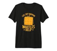 La Vita accade e i Waffle aiutano Lo spuntino della Pasticceria Maglietta Premium