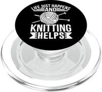 La vita accade e il lavoro a maglia aiuta a rilassarsi PopSockets PopGrip per MagSafe