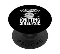La vita accade e il lavoro a maglia aiuta PopSockets PopGrip Adesivo