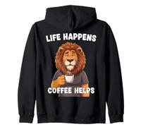 La Vita accade Il caffè Aiuta la Citazione di Amanti del Felpa con Cappuccio