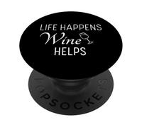 La vita accade Il vino aiuta PopSockets PopGrip Adesivo