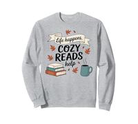La vita accade, le letture accoglienti aiutano l'autunno, libri e caffè Felpa