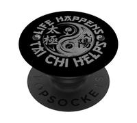 La vita accade Tai Chi aiuta Yin Yang PopSockets PopGrip Adesivo