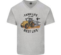 La Vita Agricola È La Migliore Vita Uomo V-Neck In Cotone T-Shirt