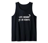 La vita comincia a 20 nodi Kitesurf T-Shirt Kite Surf Canotta