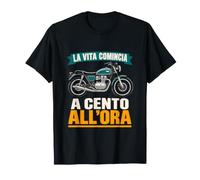 La Vita Comincia A Cento All'Ora Motociclisti Motociclista Maglietta