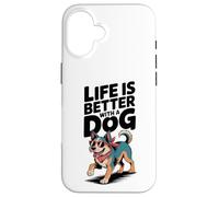 La vita degli amanti dei cani è migliore con un cane Custodia per iPhone 16