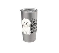 La vita del cane Coton è migliore con i detti del proprietario di Coton Bicchiere termico in acciaio inox doppia parete