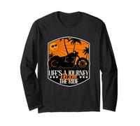 La vita di un viaggio Goditi il giro Vintage Biker Vibe Maglia a Manica