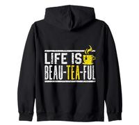 La Vita È Bella Come Il tè Beau-Tea-Ful Amante Dire Bere tè Felpa con Cappuccio