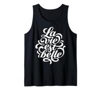 La Vita è Bella La Vie EST Belle Script Francese Canotta