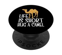 La vita è breve abbraccio un cammello PopSockets PopGrip Adesivo
