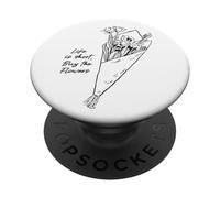 La vita è breve Acquista il bouquet con citazione di fiori PopSockets PopGrip Adesivo