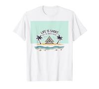 La Vita è Breve Comprare Il Beach House Coastal Dream Maglietta, Uomo, Bianco, 3XL