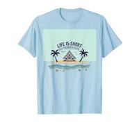 La Vita è Breve Comprare Il Beach House Coastal Dream Maglietta, Uomo, Celeste, 3XL