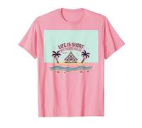 La Vita è Breve Comprare Il Beach House Coastal Dream Maglietta, Uomo, Rosa, 3XL
