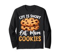 La vita è breve Mangia più biscotti Maglia a Manica