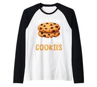 La Vita è Breve Mangia più Biscotti Maglia con Maniche Raglan