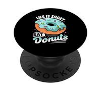 La vita è breve mangiare ciambelle PopSockets PopGrip Adesivo
